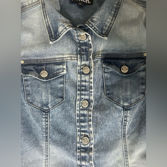 WOMEN’S BENCH CLASSIC BLUE SHIRT DRESS DENIM STYLE - Picture 4 of 12